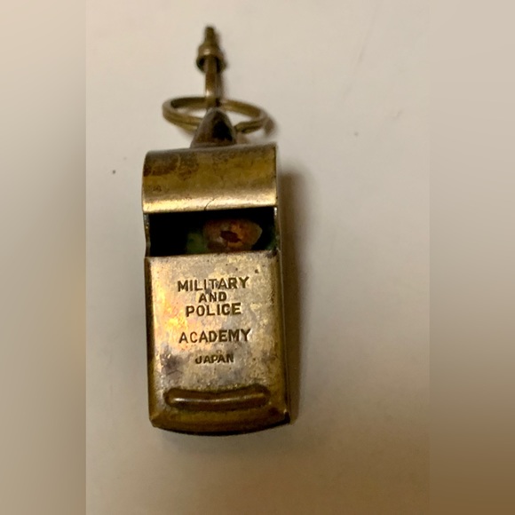 Mid Century Vintage Wood Ball Brass Official US Military Police Academy Whistle - Picture 7 of 16